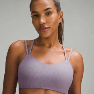 Lululemon Like a Cloud Ribbed Bra *Light Support, B/C Cup Purple Ash Size 8 EUC